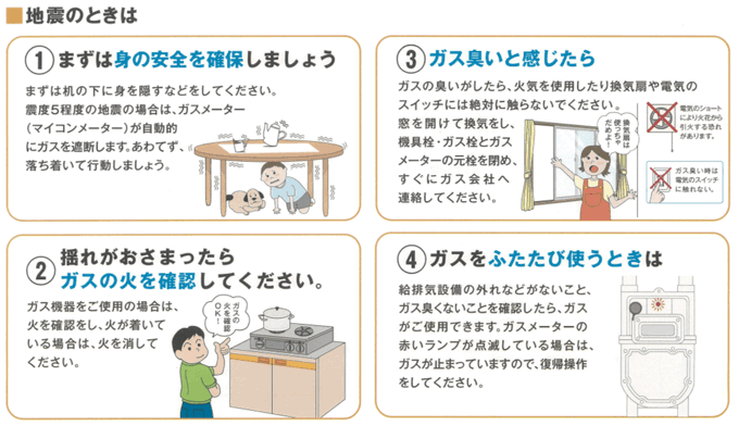 地震の時の注意点